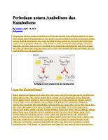 Perbedaan Antara Anabolisme Dan Katabolisme
