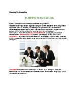 Perbedaan Planning Vs Scheduling