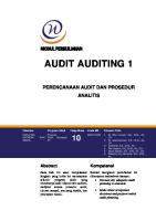 Perencanaan Audit Dan Prosedur Analitis PDF [PDF]