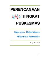 PERENCANAAN Tingkat Puskesmas