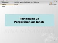 Pergerakan Air Tanah