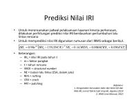 Perhitungan Nilai IRI [PDF]