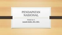 Perhitungan Pendapatan Nasional