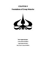 Perilaku Keorganisasian - CHAPTER 9 Foundations of Group Behavior