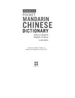 Periplus Pocket Mandarin Chinese Dictionary: Chinese-English English-Chinese (Fully Romanized)
 0794607756, 9780794607753