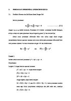 Persamaan Diferensial Linier Orde Kedua (Rancangan Modul)