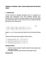Persamaan Diferensial Parsiil Dengan Menggunakan Metode Beda Hingga