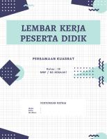 Persamaan Kuadrat - LKPD Pertemuan 3 - KD.3.2 Kelas 9 (Ganjil)