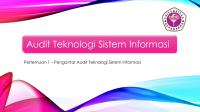 Pertemuan 1 - Pengantar Audit Teknologi Sistem Informasi