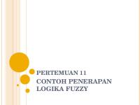 Pertemuan 11 Contoh Logika Fuzzy