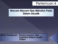 Pertemuan 4 - Macam Macam Tipe Mikrofon