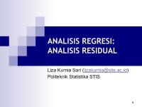 Pertemuan - Analisis Residual PDF