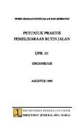 Petunjuk Praktis Pemeliharaan Rutin Jalan PDF