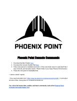 Phoenix Point Console Commands