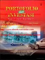 Portfolio Dan Investasi Oleh Teori Dan Aplikasi