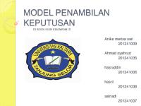 Power Point Model Pengambilan Keputusan