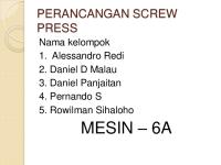 Power Poitn Perancangan Screw Press