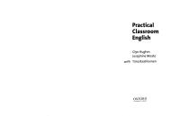 Practical Classroom English (OUP)