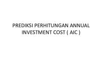 Prediksi Perhitungan Annual Investment Cost