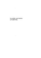 Probability and Statistics in Engineering 4th Ed - W. Hines, Et Al., (Wiley, 2003) WW PDF