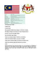 Profil Singkat Negara Malaysia