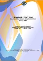 Program - Rincian Program Pelatihan BLKK Ta. 2020