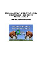 Proposal Hewan Qurban Idul Adha 10 Dzulhijjah 1434 H