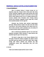 Proposal Kegiatan Pelatihan