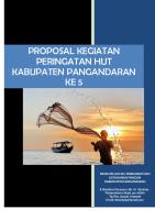 Proposal Kegiatan Peringatan HUT Kabupaten Pangandara