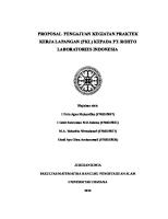 Proposal Kegiatan Praktek Kerja Lapangan