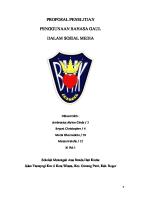 Proposal Penelitian Penggunaan Bahasa Gaul Di Sosial Media [PDF]