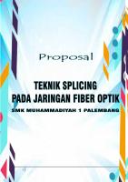 Proposal Penyambungan Fiber Optik