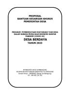 Proposal Permohonan BKK Program Desa Berdaya 2023 [PDF]