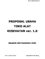 Proposal Usaha Toko Alat Kesehatan