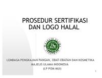 Prosedur Sertifikasi Dan Logo Halal [PDF]