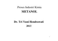 Proses Industri Kimia Methanol [PDF]