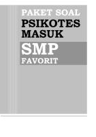 Psikotes Masuk SMP Favorit