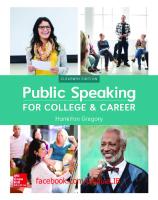 Public Speaking For College and Career