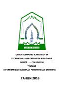 Qanun Gampong 2016