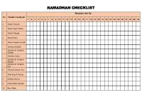 Ramadhan Checklist