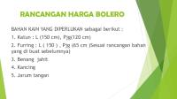 Rancangan Harga Bolero