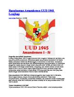 Rangkuman Amandemen UUD 1945 Lengkap [PDF]