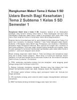 Rangkuman Materi Tema 2 Kelas 5 SD