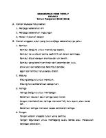 Rangkuman Pjok Tema 7 Kelas 2