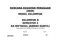 Rencana Kegiatan Mingguan (RKM) Kelompok B SemesteR 2