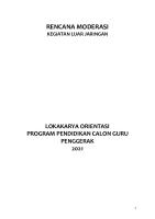 Rencana Moderasi Lokakarya Orientasi CGP