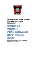 Rencana Tindak Pengendalian RTP SPIP Kecamatan [PDF]