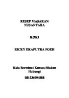 Resep Masakan Nusantara