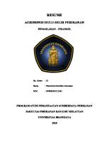 Resume: Agribisnis Hulu-Hilir Perikanan