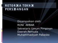 Retorika Teknik Persidangan